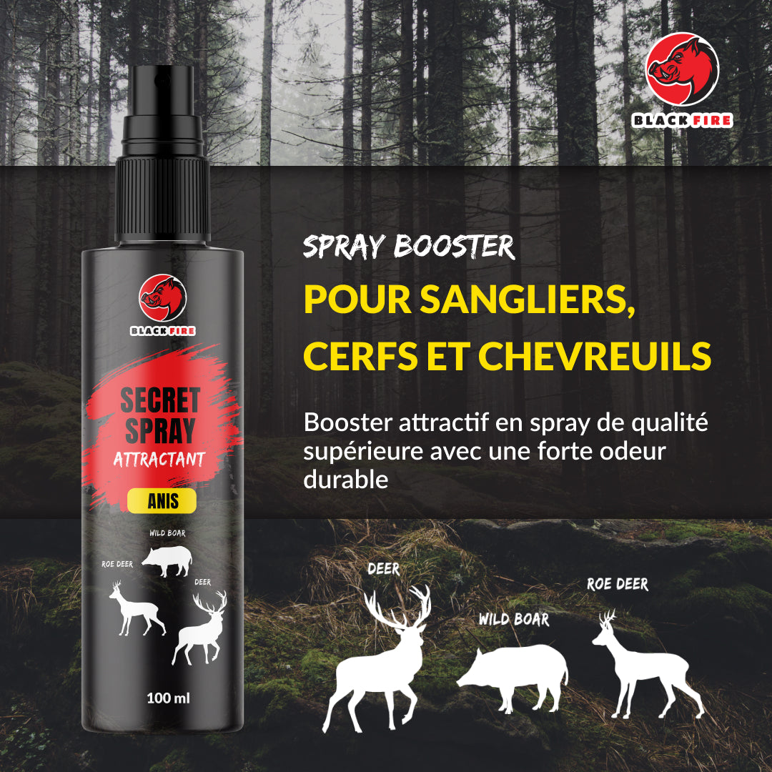 PACK 3 arômes - Attractif BLACK FIRE Invisible pour sanglier